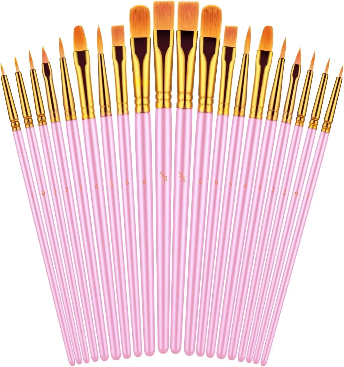 20 oil watercolor acrylic paint brushes, artist body Face rock canvas, children adult painting art craft supplies, blue