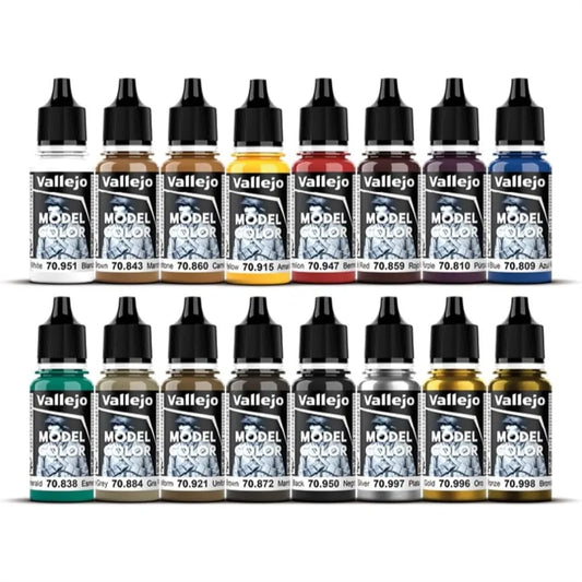 Medieval Colors Acrylic Paint Set, 16 x 18ml for Modelers, High Coverage, Water-Based Formula for Metal & Plastic