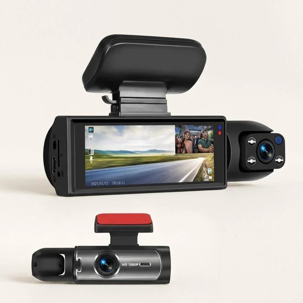 1080P HD Front and Rear Dash Camera Car DVR with Night Vision G Sensor 316 Inch IPS Screen Driving Recorder for Vehicles