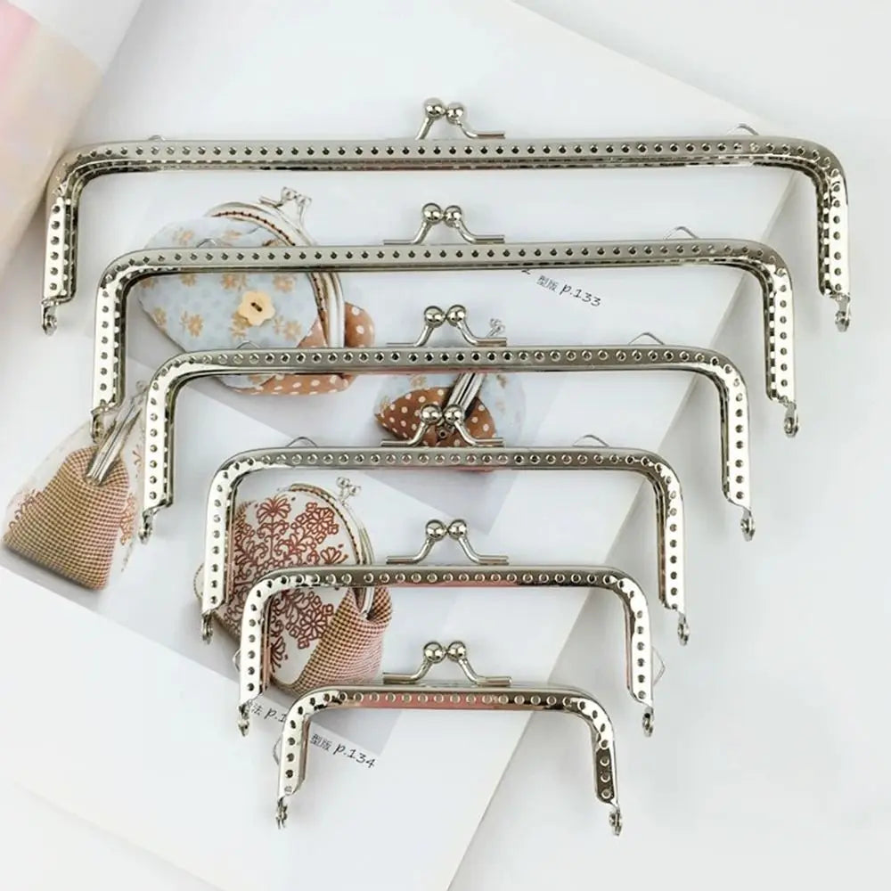 6.5/8.5/10/12/15.5/18/20cm Retro Purse Clasp Frame Bag Kiss Clasp Lock Vintage Metal Purse Frame for DIY Craft Purse Bag Making