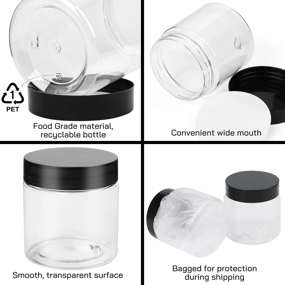 12PCS Sealed Storage Box Transparent Kitchen Food Grain Organizer Storage Tank Plastic Large capacity Moisture-proof Sealed Jars