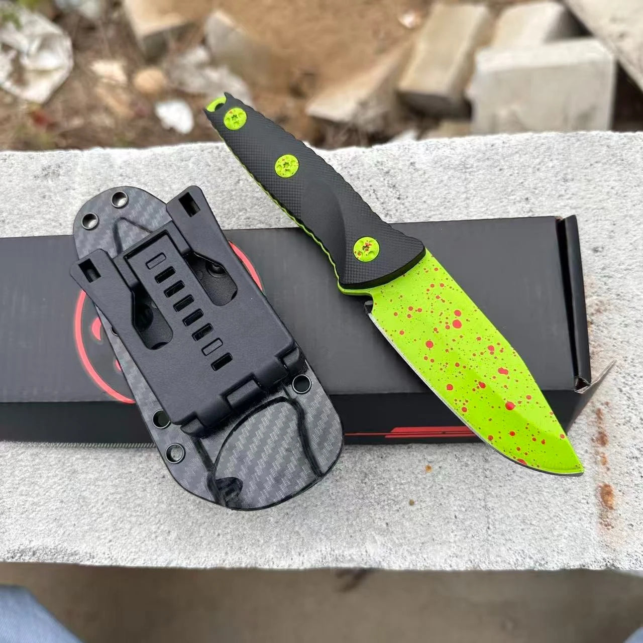 High-hardness Fixed Blade 7Cr13Mov Steel Blade Nylon Fiber Handle Outdoor Camping Hiking EDC Cutting Fishing Tools Gift for Men