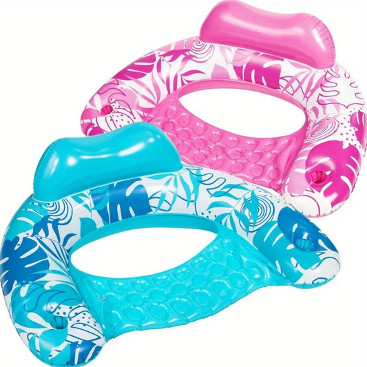 JOYFY 2 Pack Pool Chairs Inflatable Pool Floats Blow up Floats Chair Hammock Noodle for Summer Water Fun Swimming Party