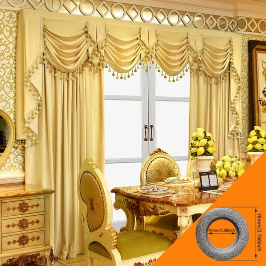 2pcs American curtain living room European luxury atmosphere shading thickened flannelette bedroom finished products, no valance