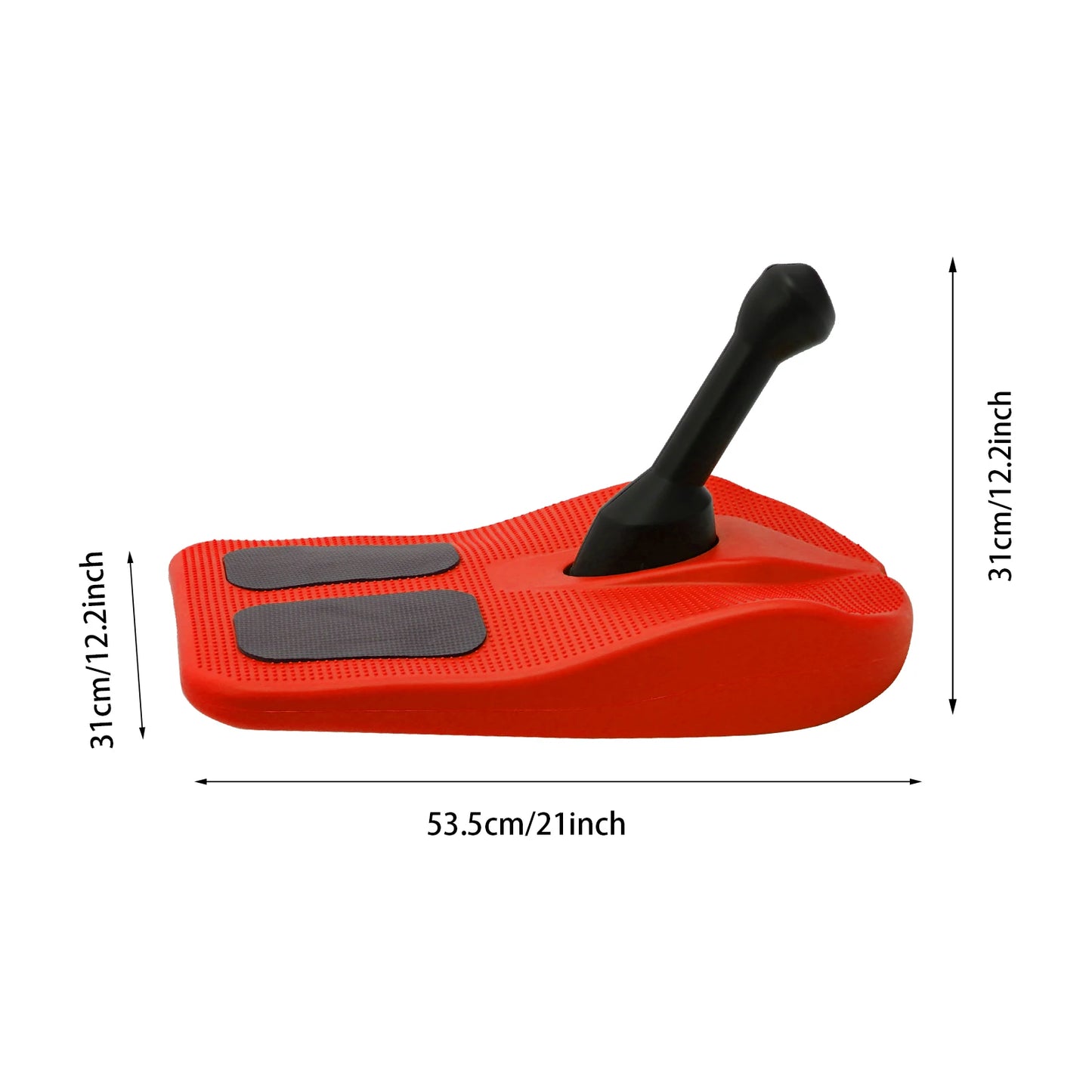 Red Sled Snowboard with Handle for Kids, Snowboard for Skiing, Sandy Terrain, Sledding Snowboard for Winter Fun