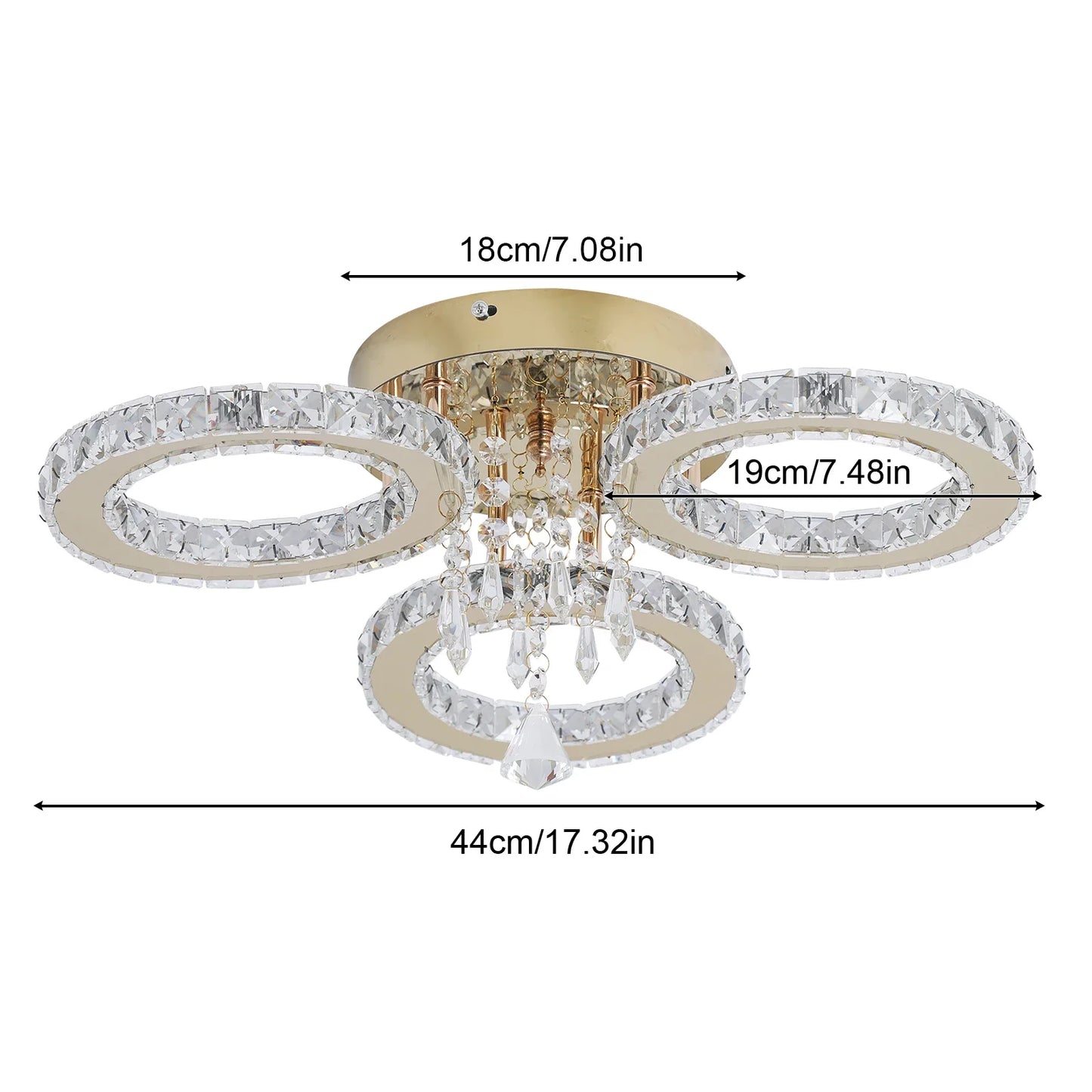 LED Crystal Chandelier Ceiling Light