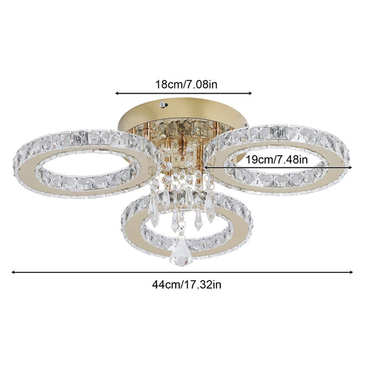 LED Crystal Chandelier Ceiling Light
