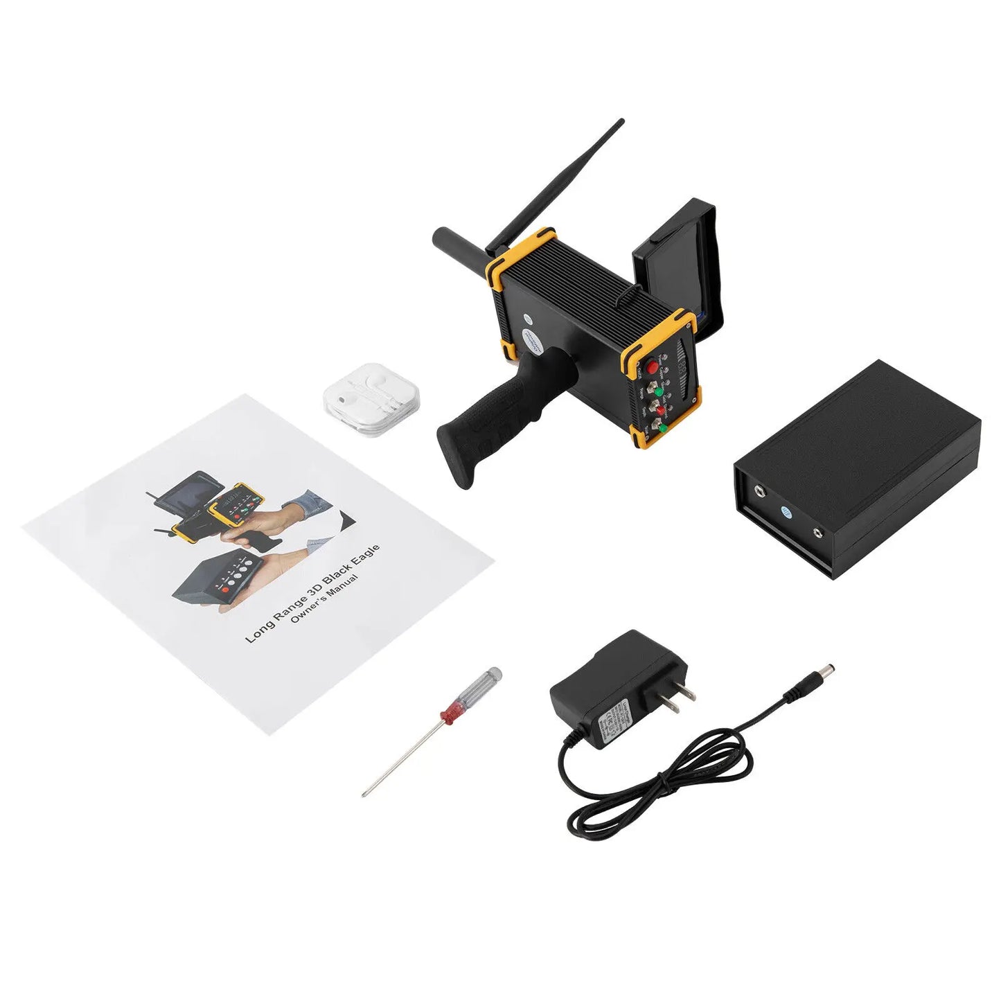Treasure Hunter 3D Metal Detector: Long Range Gold Silver Gem Diamond Finder with LCD