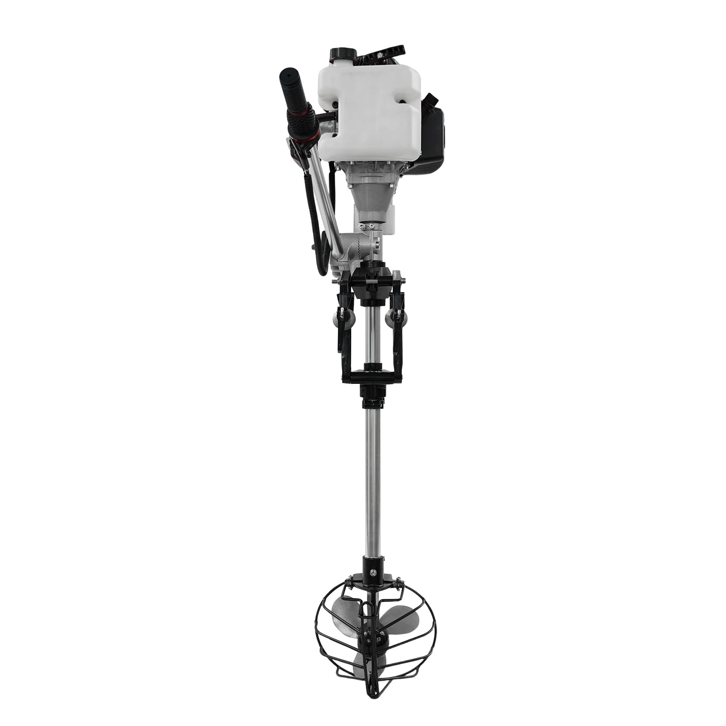 4.0HP 4-Stroke Outboard Motor, 53.2cc Gasoline Engine with Propeller Protective Cover & Air Cooled for Inflatable Boat Fishing