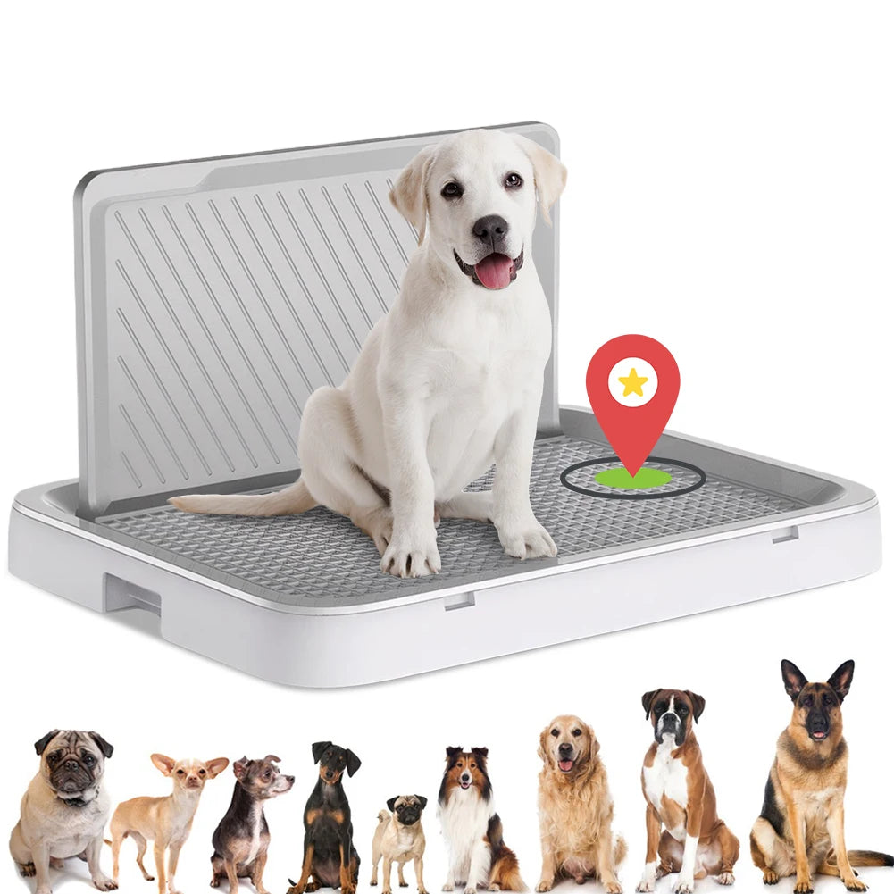 Dog Potty Tray with Pee Wall Portable Dog Potty Anti-Splash Training Pee Pad Holder Pet Dog Toilet Puppy Kitten Cleaning Tool