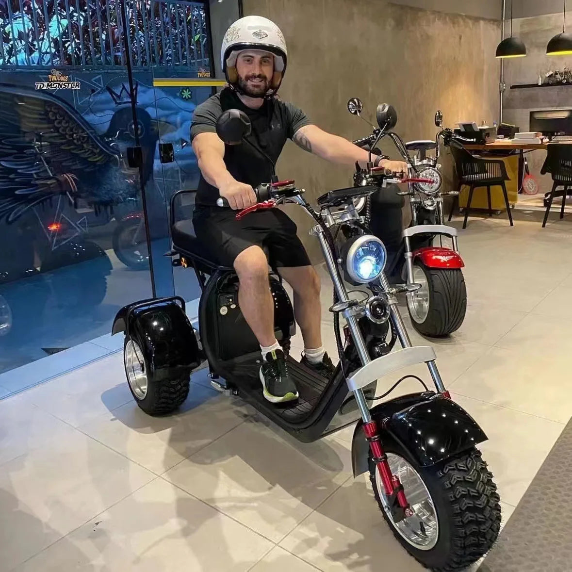 New 3000W60V30AH Mileage 55KM Electric Tricycle Three-person seat Disabled Commuting Elderly Household Adult Electric Scooter