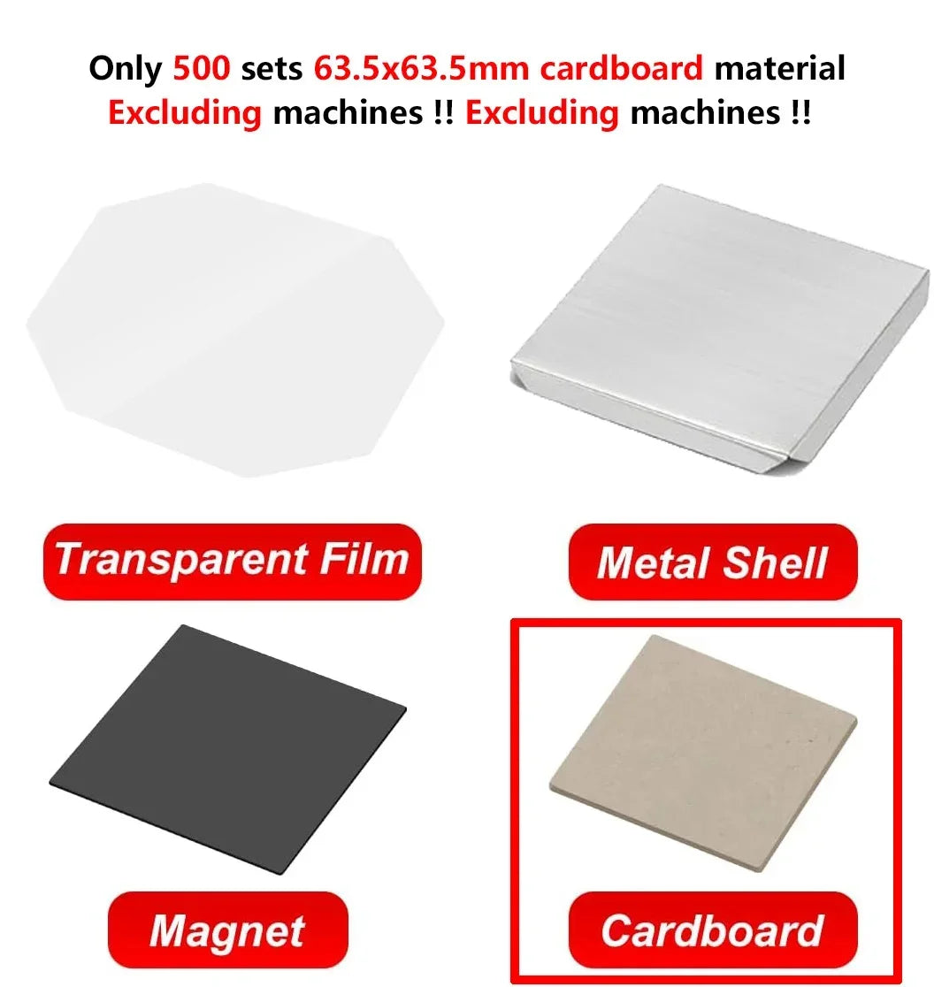 2*2" 2.5x2.5" Fridge Magnet Button Making Machine 50*50mm Square Refrigerator Magnets Maker Materials Set Pin Maker DIY Buttons