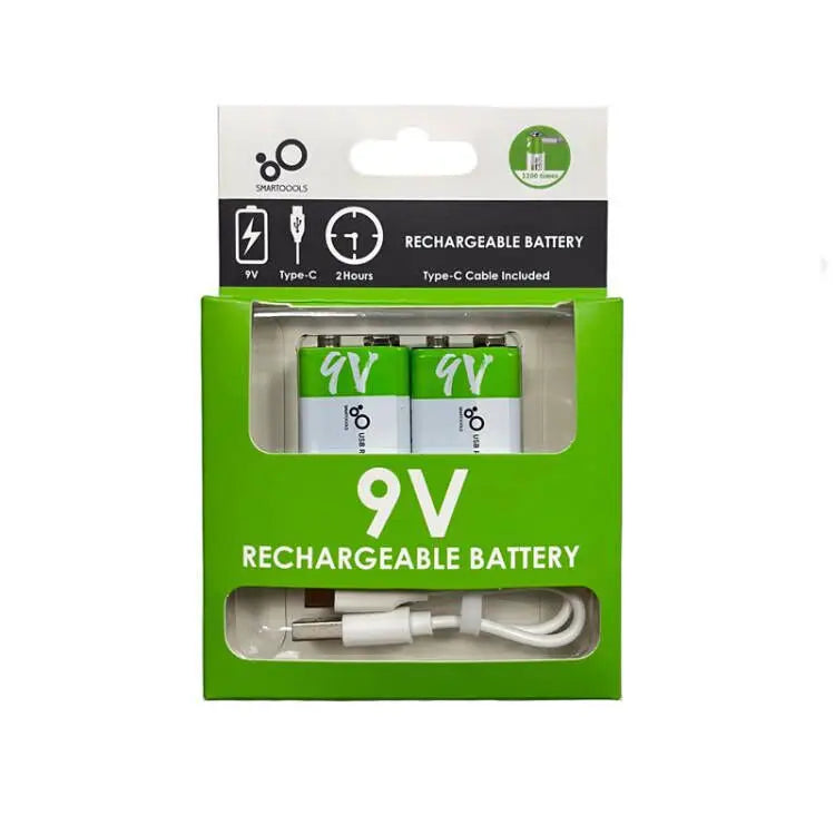 Fast Charge USB AAA/AA/9V/C2/D1 Rechargeable Li-ion Batteries AAA Battery 550mWH / AA Battery 2600mWH /D size With Type C Cable