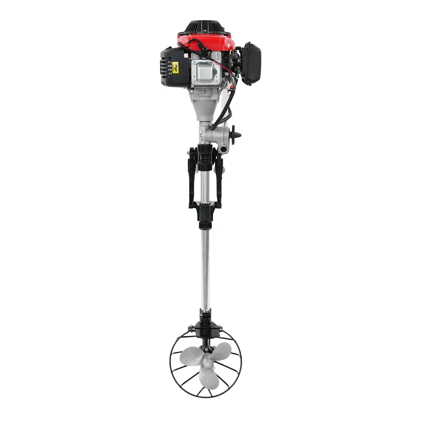 4.0HP 4-Stroke Outboard Motor, 53.2cc Gasoline Engine with Propeller Protective Cover & Air Cooled for Inflatable Boat Fishing