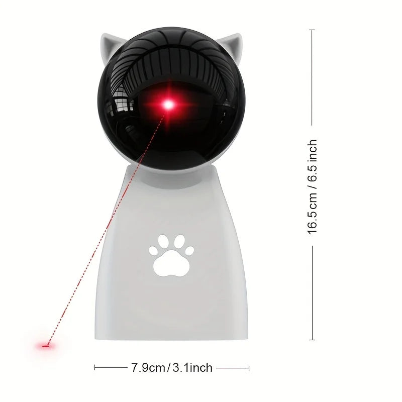 Interactive Laser Pointer Cat Toys For Indoor Cats, Automatic Cat Laser Toys For Bored Indoor Adult Cats/Kittens/Dogs, USB Rechargeable, 3 Sport Modes, Can Be Hung Or Placed, Suitable For Holiday Gifts, Christmas Gifts.