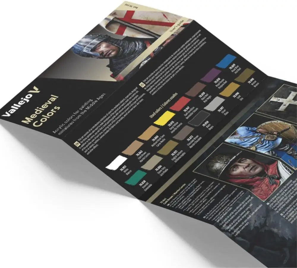 Medieval Colors Acrylic Paint Set, 16 x 18ml for Modelers, High Coverage, Water-Based Formula for Metal & Plastic