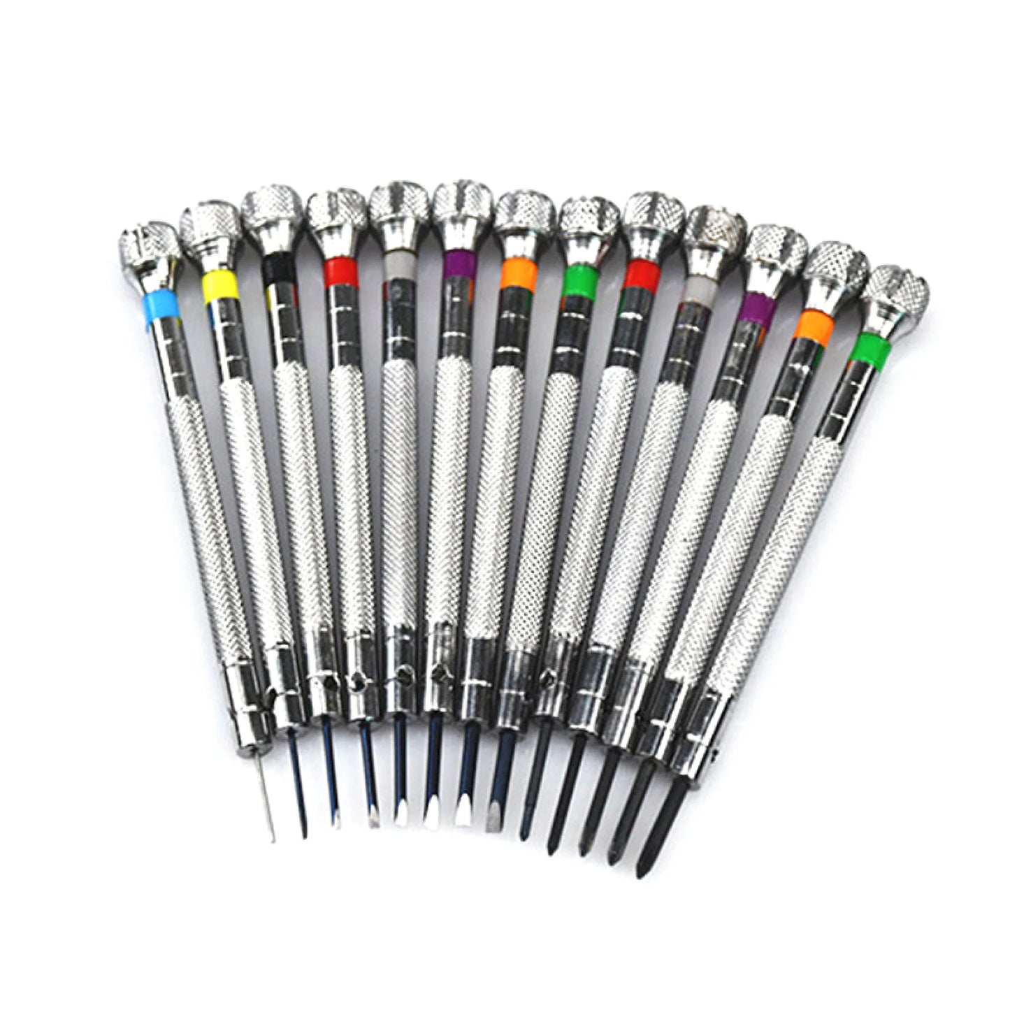 13PCS Metal 0.6-2.0mm Professional Slotted Cross Screwdriver Set for Watchmaker Watch Repair Screwdriver Tools Kit