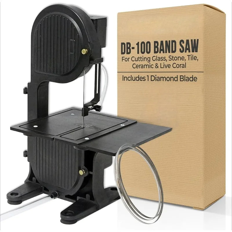 DB-100 Band Saw Machine For Cutting Stained Glass, Stone, Plastic, Wood, Metal, Coral - Band Saws For Woodworking