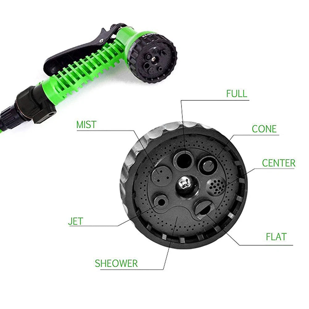 Water Gun 7 Adjustable Modes Garden Sprinkler Hose Nozzle Multifunctional Irrigation Nozzle Water Spray Gun for Car Washing