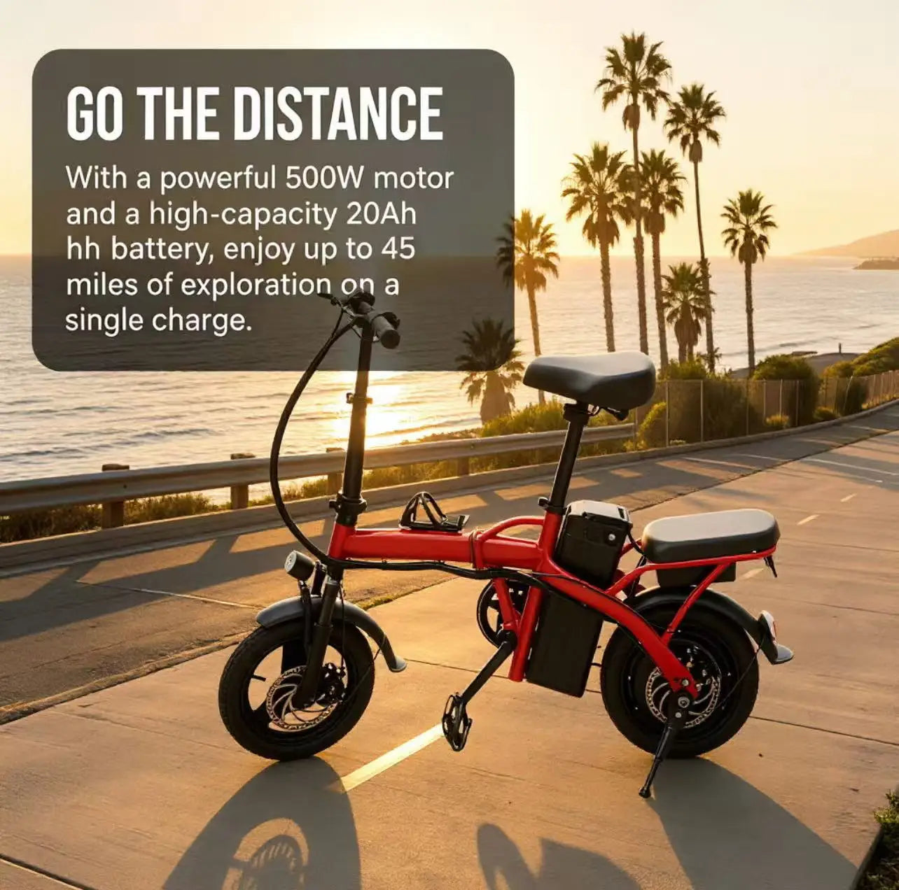 Foldable Electric Bike For Adults, 14" Electric E-Bike With 500W Peak Motor, Max 45 Miles 19 MPH Electric Bicycles, Dual Front Suspension，maximum load capacity of 120 kilograms,There are multiple configurations to choose fr
