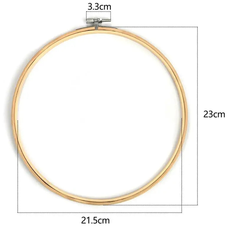 10pcs/Set Dia 10-30cm Wooden Embroidery Hoops Frame Set Bamboo Embroidery Hoop Rings For DIY Cross Stitch Needle Craft Tool
