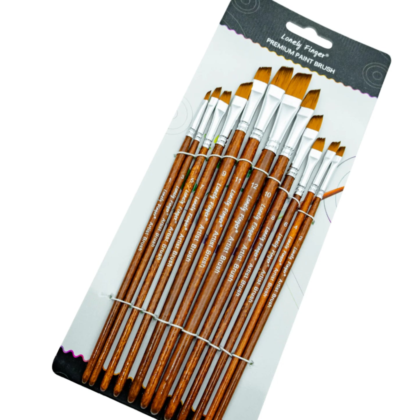 Premium 12-Piece Artist Paint Brush Set - Ultra-Durable Nylon Bristles for Acrylic, Watercolor, Oil & Body Painting