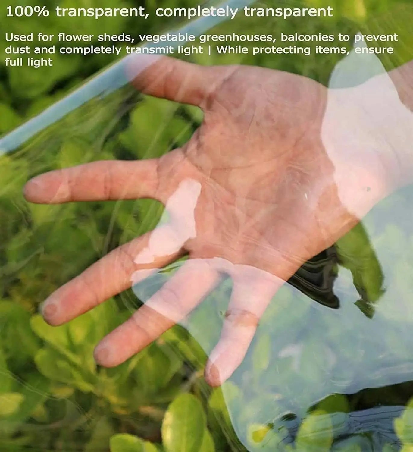 Tarpaulin Transparent Waterproof PVC Plastic with Eyelets for Garden Furniture Plant Greenhouse Pet Hutch Roof Covered Rainproof