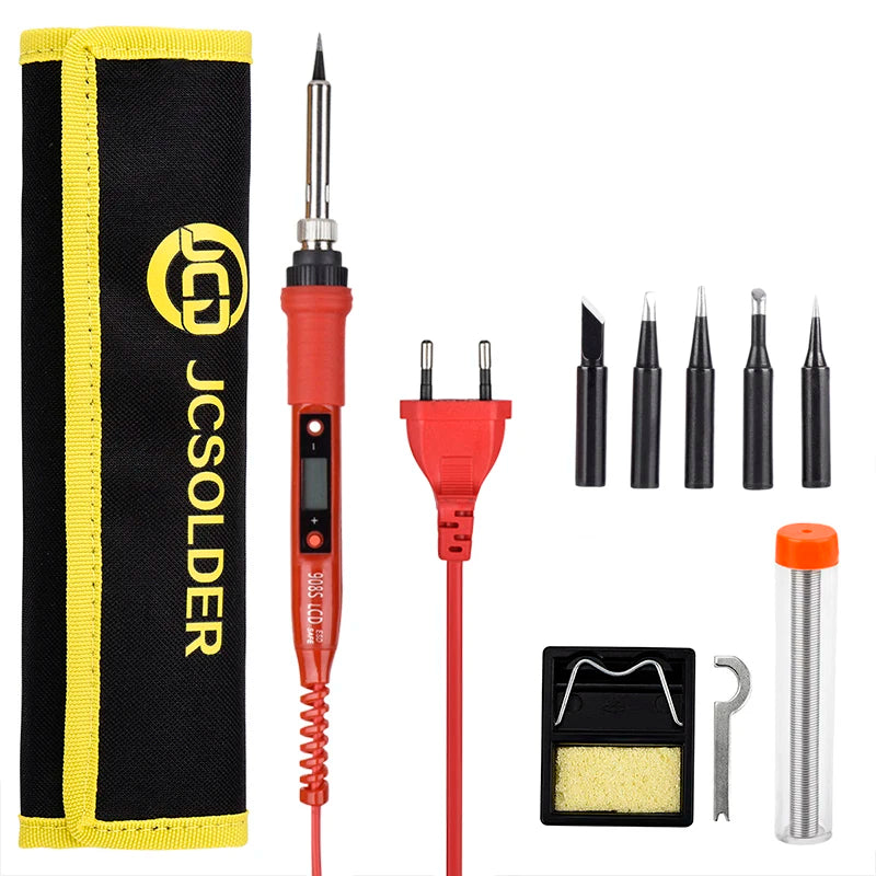 JCD 80W Electric Soldering Iron 220V 110V Adjustable Temperature Solder Iron LCD Display Welding Repair Tools Soldering Iron Tip