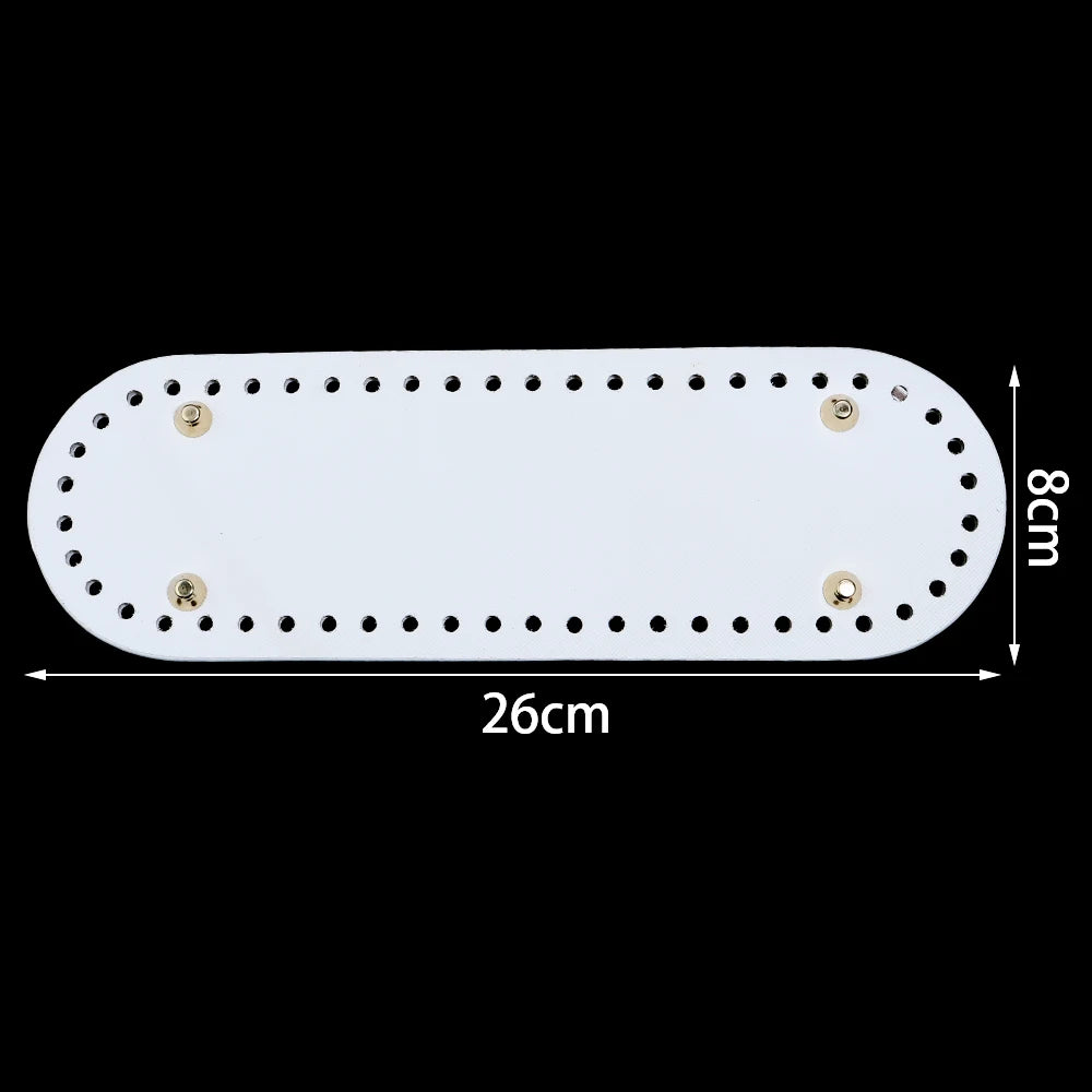 PU Leather Oval/Round Long Knitting Crochet Bags Bottom for DIY Weaving Supplies Home Decor Crochet Bag Bottom Accessories