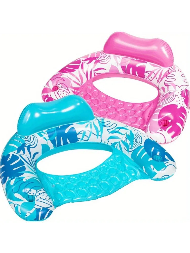 JOYFY 2 Pack Pool Chairs Inflatable Pool Floats Blow up Floats Chair Hammock Noodle for Summer Water Fun Swimming Party