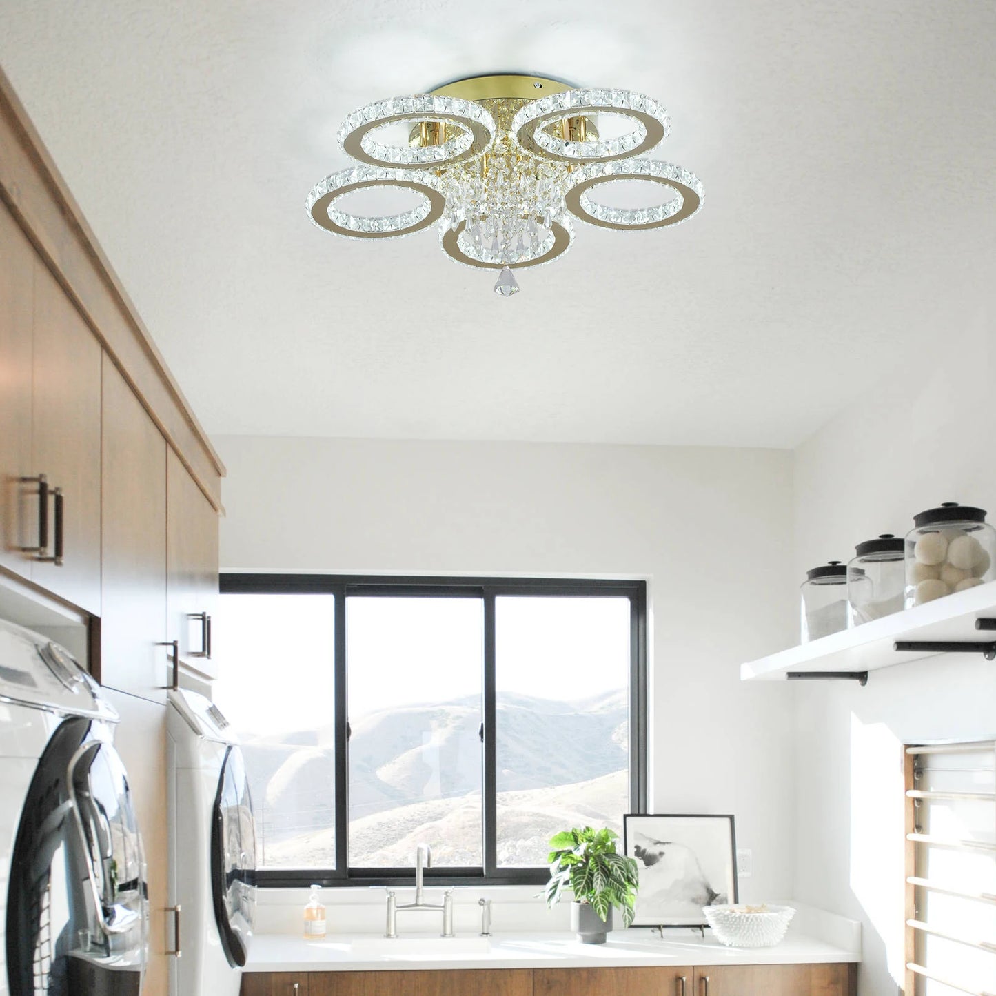 LED Crystal Chandelier Ceiling Light