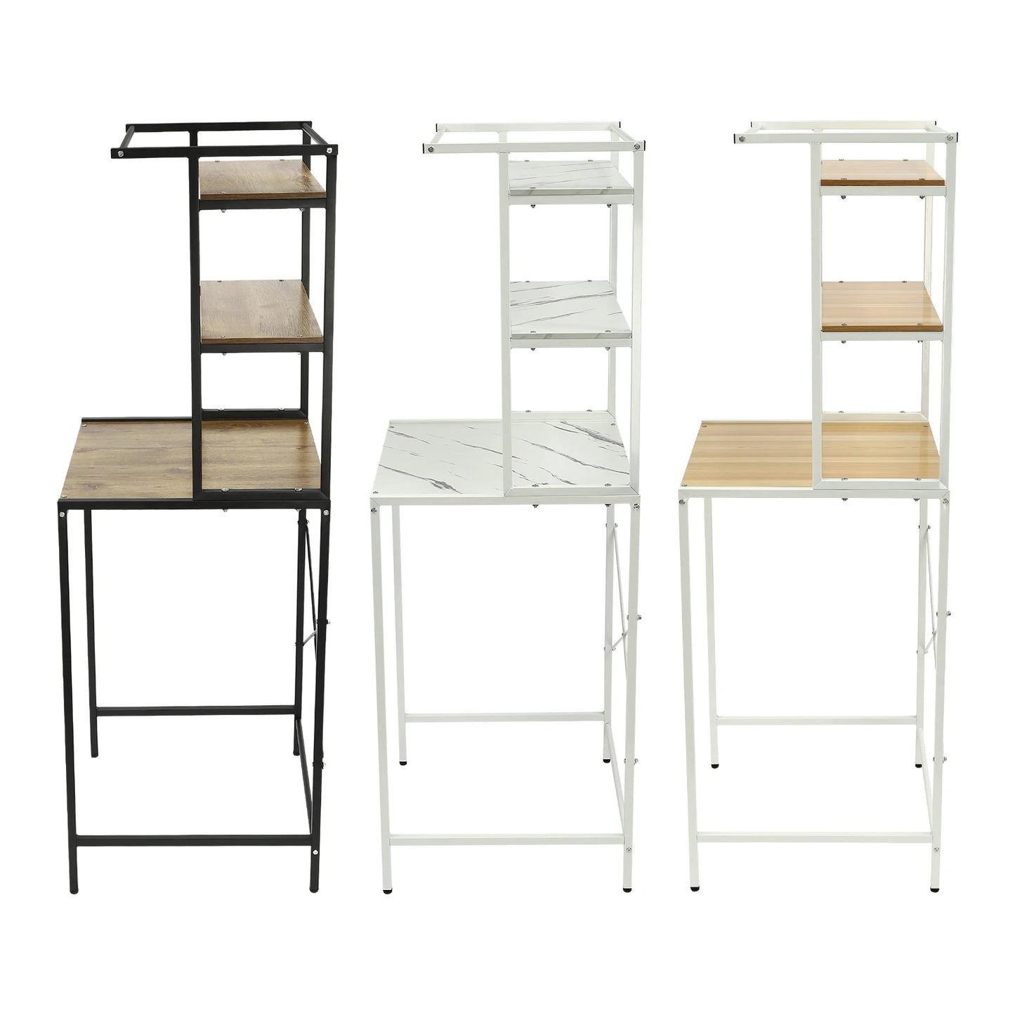 3 Tiers Washing Machine Shelving,  Washer and Dryer Standing Storage Rack Bathroom Organizer Shelf for Laundry Rooms, Balconies
