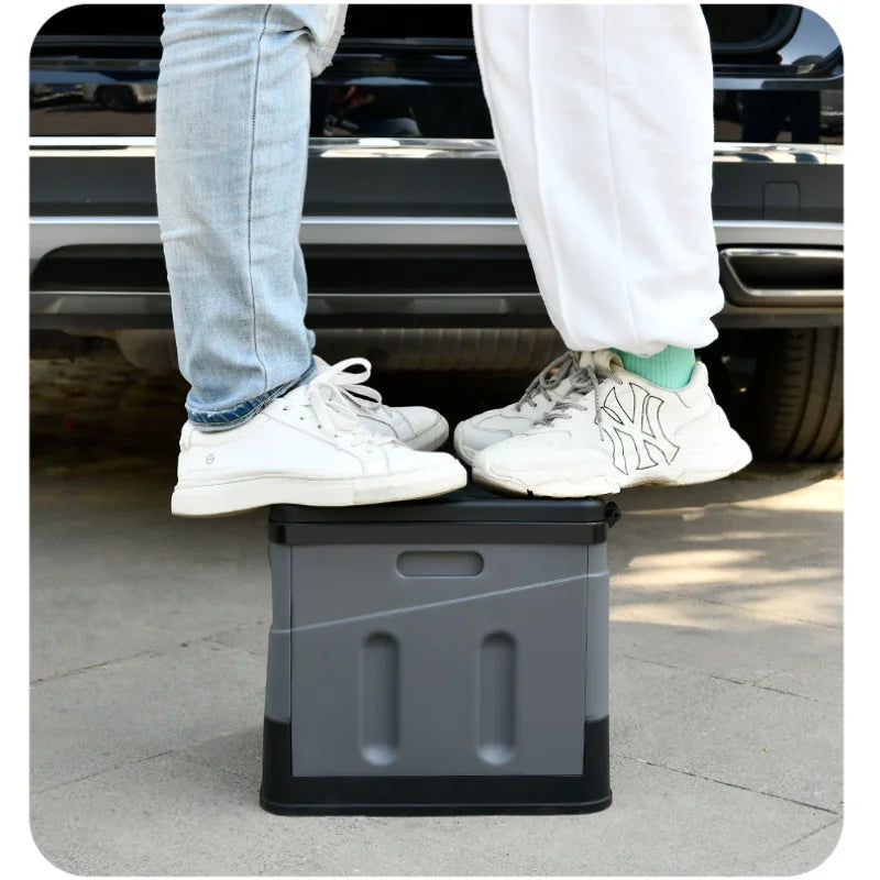 Car Toilet Bucket Strong Bearing Capacity Trash Can for Tour Emergency Self-driving Travel Portable Outdoor Camp Folding Toilet