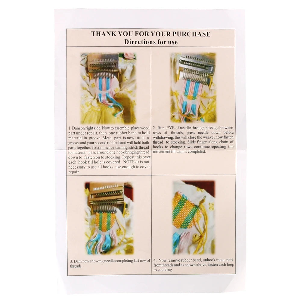 Knitting Tools For Mending Clothes and Jeans Small Frame Hand Tapestry Wood Loom Weaving Frame Small Loom Darning Machine