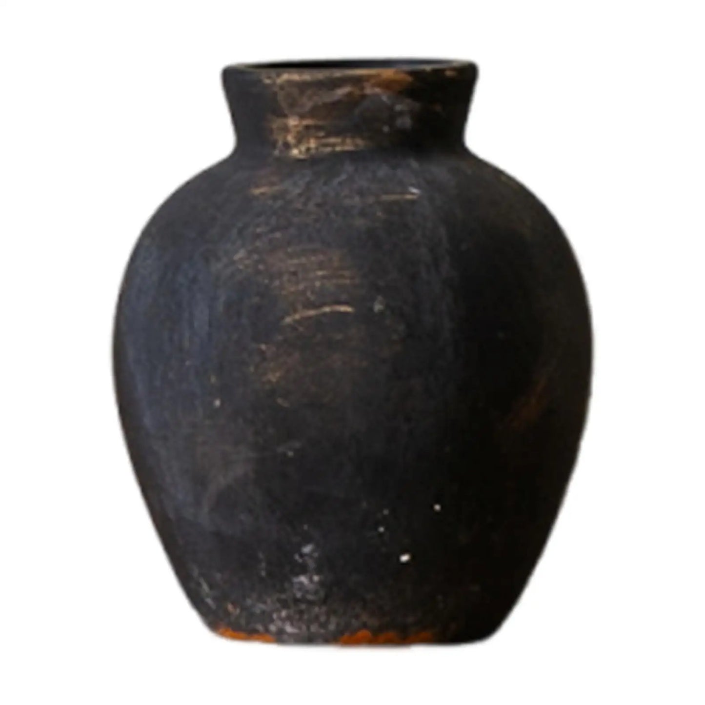 Rustic Ceramic Vase Decorative Wabi Sabi Vase Desktop Farmhouse Flower Vase for Fireplace Housewarming Living Room Office Party