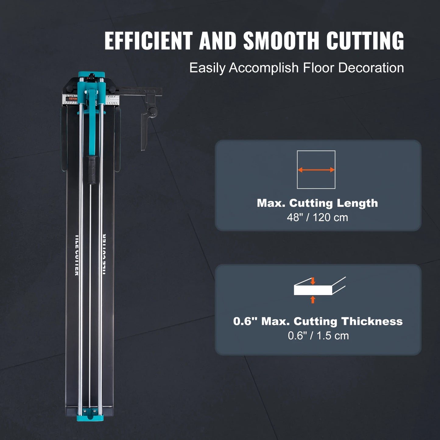 SucceBuy Manual Tile Cutter Porcelain Ceramic Tile Cutter with Tungsten Carbide Cutting Wheel Infrared Positioning Anti-Skid