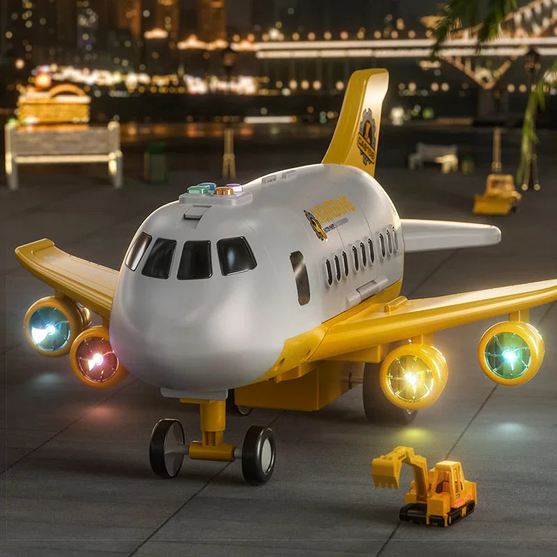 Large Aircraft Simulation Track Inertia Toy Airplane with Lights Music Large Size Passenger Plane Kids Airliner Toys Car Gifts