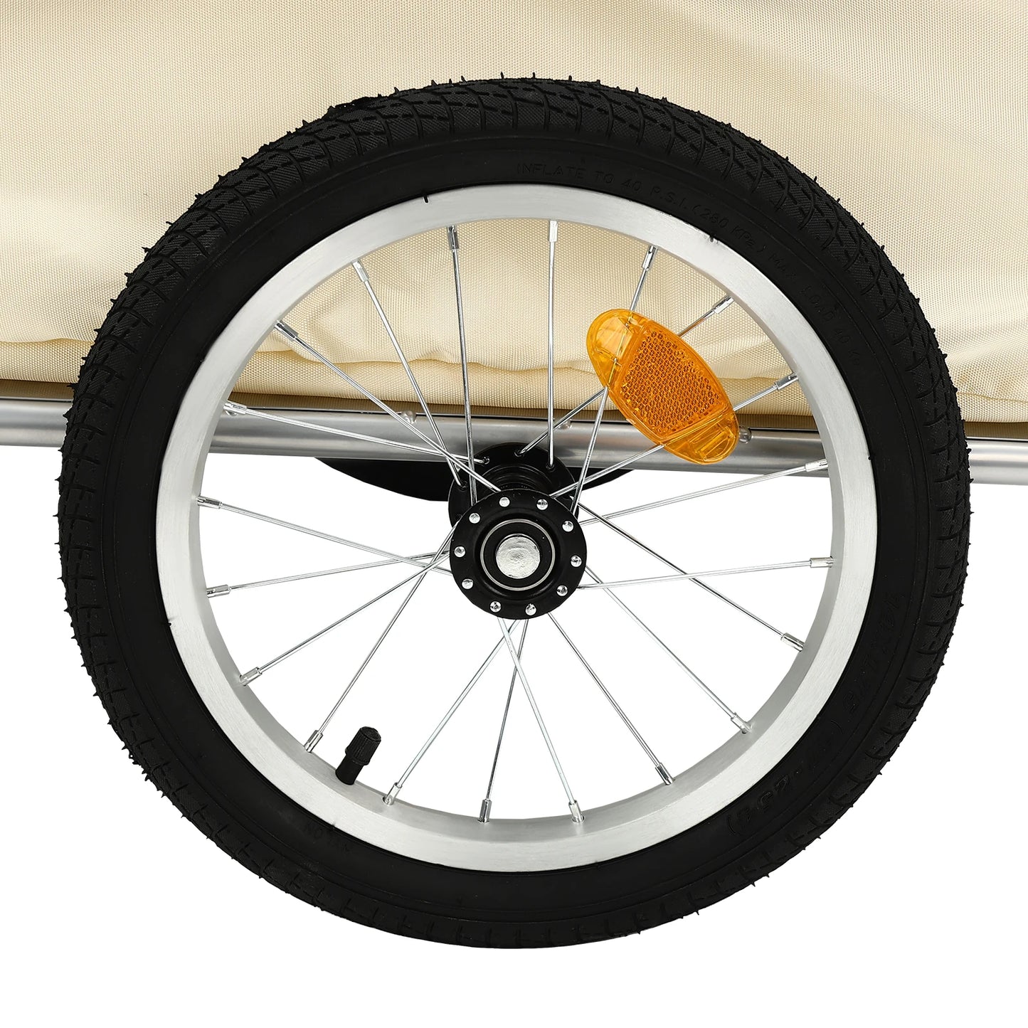 110.23LBS Load Bicycle Trailer Stable Transport Multiple  Aluminum Utility Cargo Bike Trailer for 24"-26" Bike Wheel