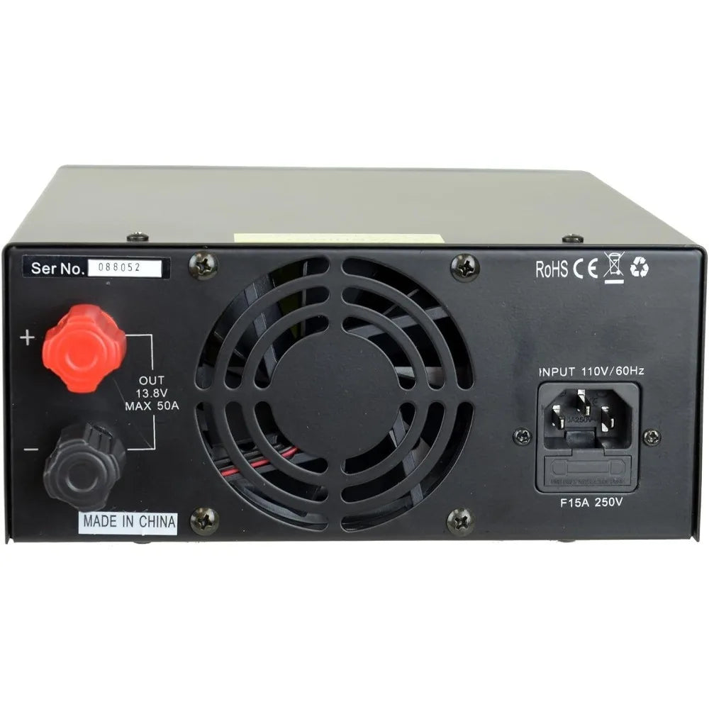 Upgraded version TP50SW 50 Amp 13.8V Analog DC Power Supply with Cigarette Plug,Black,Free shippment