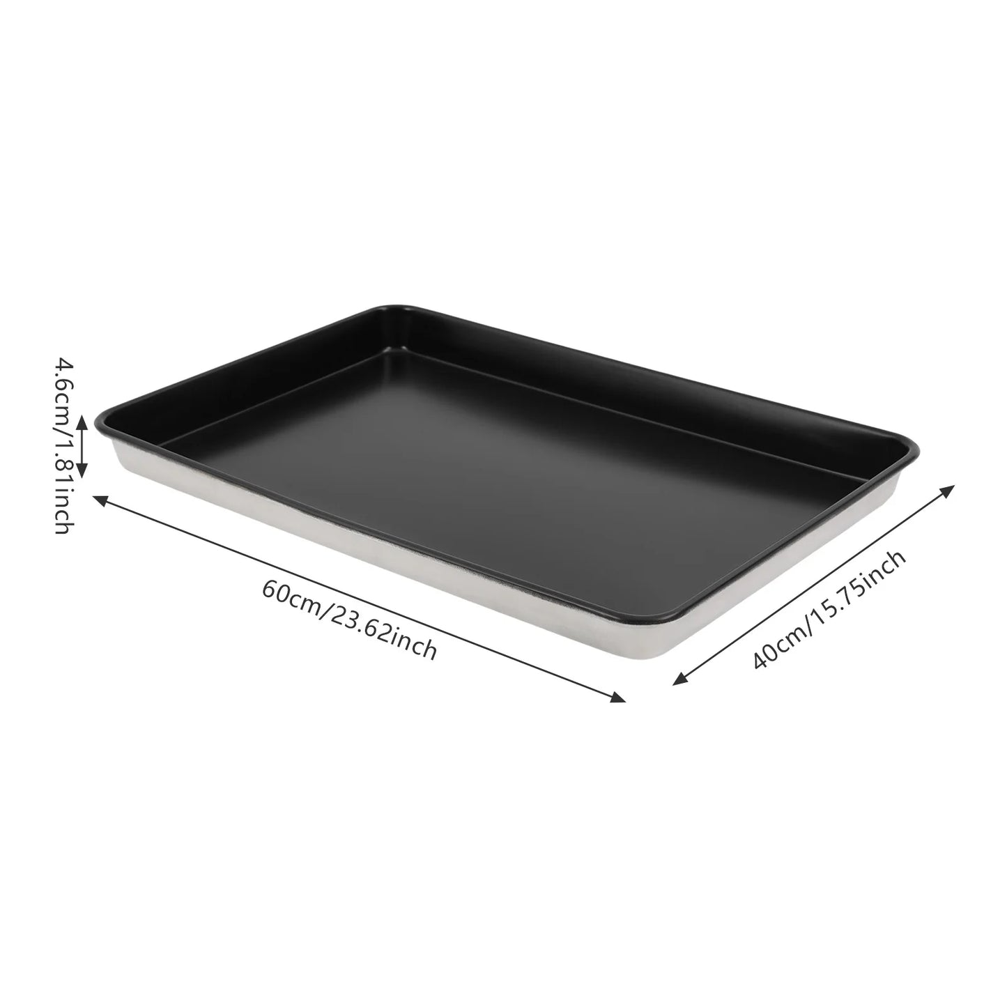 Bakeware Cookie Pan, Kitchen Oven Baking Pan, Baking Pan, Non-Stick Baking Pan 23.6x15.7in Rectangular Oven Tray