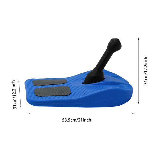 Blue Sled Snowboard with Handle for Kids, Snowboard for Skiing, Sandy Terrain, Sledding Snowboard for Winter Fun