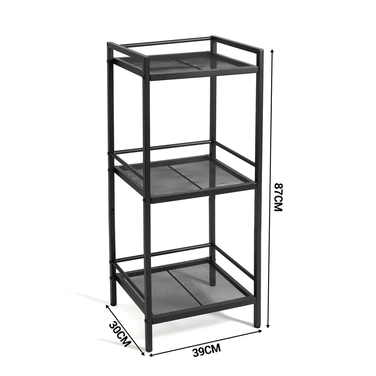 Bathroom Storage Shelving Unit Carbon Steel Display Plant Stand, Corner Rack Shelving for Laundry Bathroom Kitchen Organization