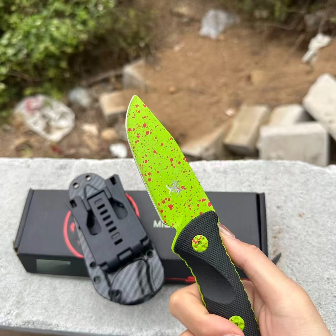 High-hardness Fixed Blade 7Cr13Mov Steel Blade Nylon Fiber Handle Outdoor Camping Hiking EDC Cutting Fishing Tools Gift for Men