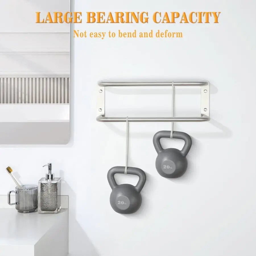 16 Inch Double Towel Bars for Bathroom Lavatory,Towel Holder Towel Racks for Bathroom Wall Mount SUS304 Stainless Steel Bath Tow