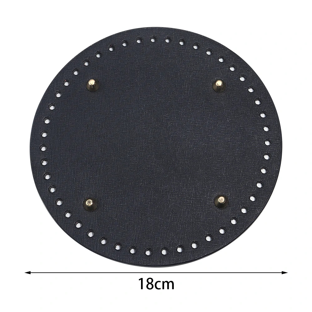 PU Leather Oval/Round Long Knitting Crochet Bags Bottom for DIY Weaving Supplies Home Decor Crochet Bag Bottom Accessories