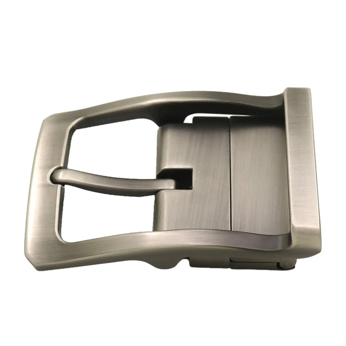 Alloy Mens Belt Buckle Replacement Reversible Rectangular Single Prong Accessory for Leather Crafts or Bag Fixing