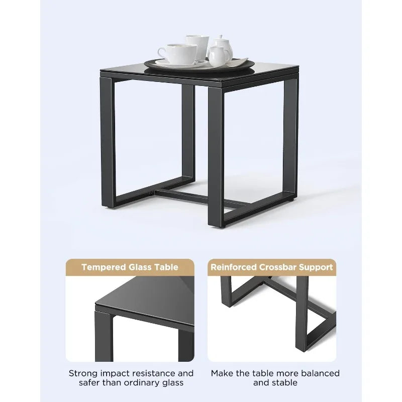 3 Pieces Patio Furniture Set Rocking Bistro Set Outdoor Rattan Conversation with Coffee Table for Garden Balcony Backyard Poolsi