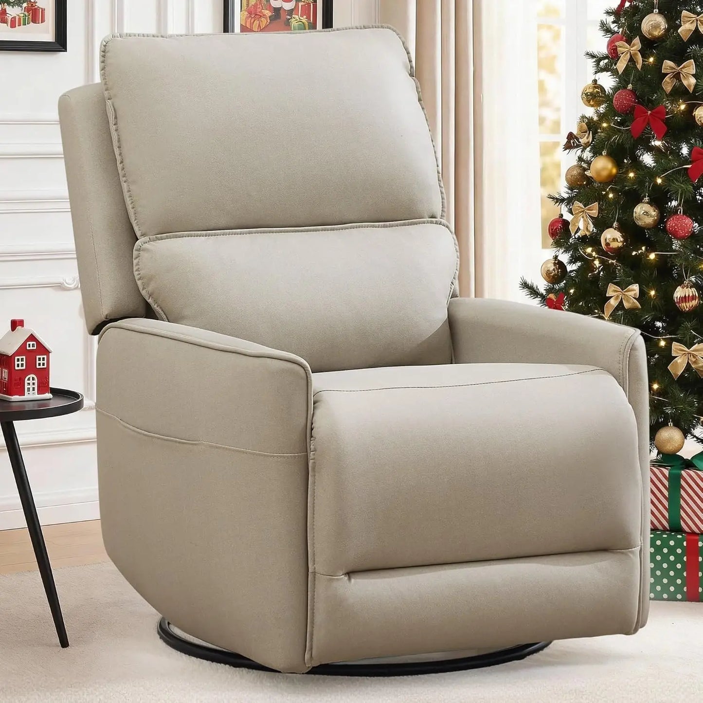 Recliner Chair 360 Swivel Rocker Recliner Chairs for Adults, Small Recliners for Small Spaces, Upholstered Nursery, Customized