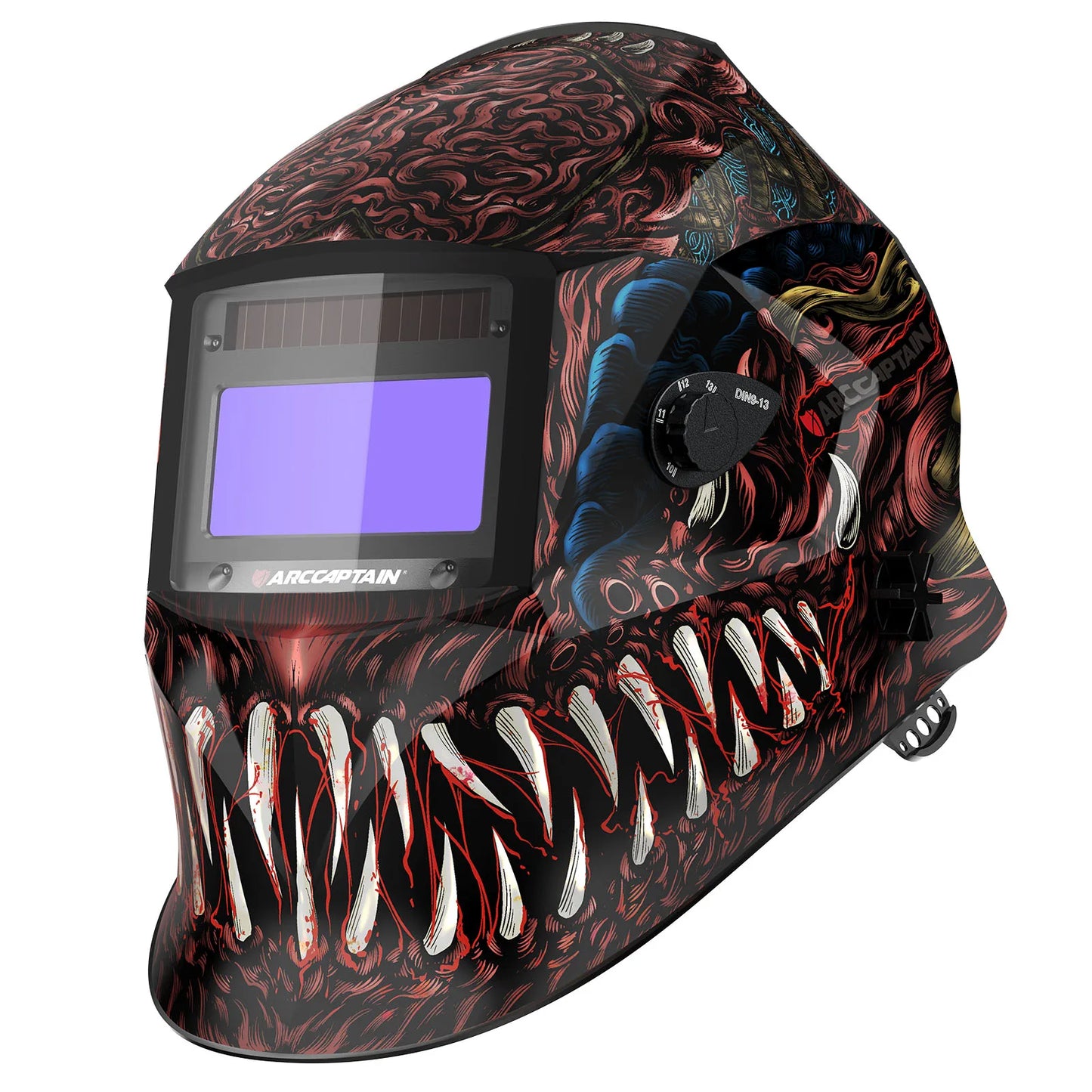 ARCCAPTAIN Auto Darkening Welding Helmet Nylon Welder Mask Large View True Color DIN4 1/1/1/1 Soldering Mask for TIG MIG MMA CUT
