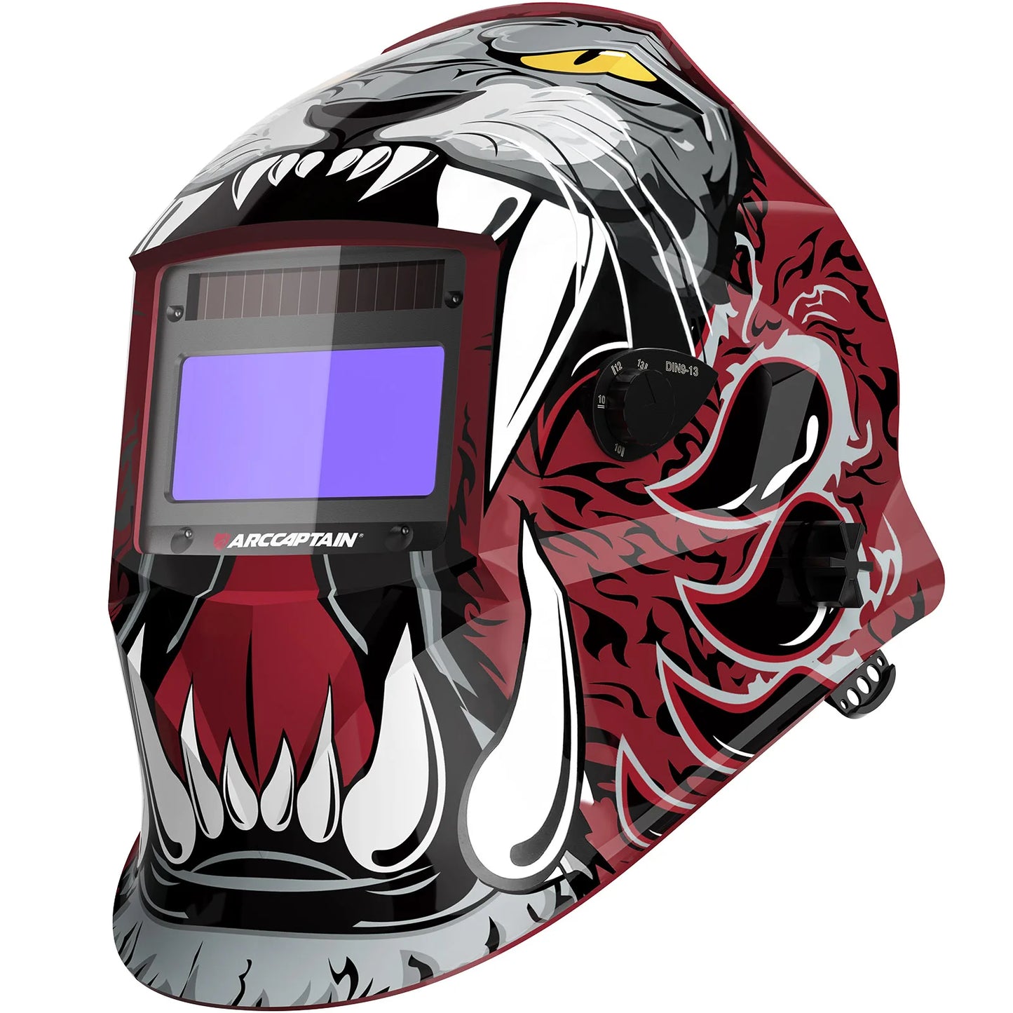 ARCCAPTAIN Auto Darkening Welding Helmet Nylon Welder Mask Large View True Color DIN4 1/1/1/1 Soldering Mask for TIG MIG MMA CUT